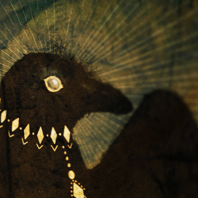 Shadow Night Raven Reading Cloth (Green)