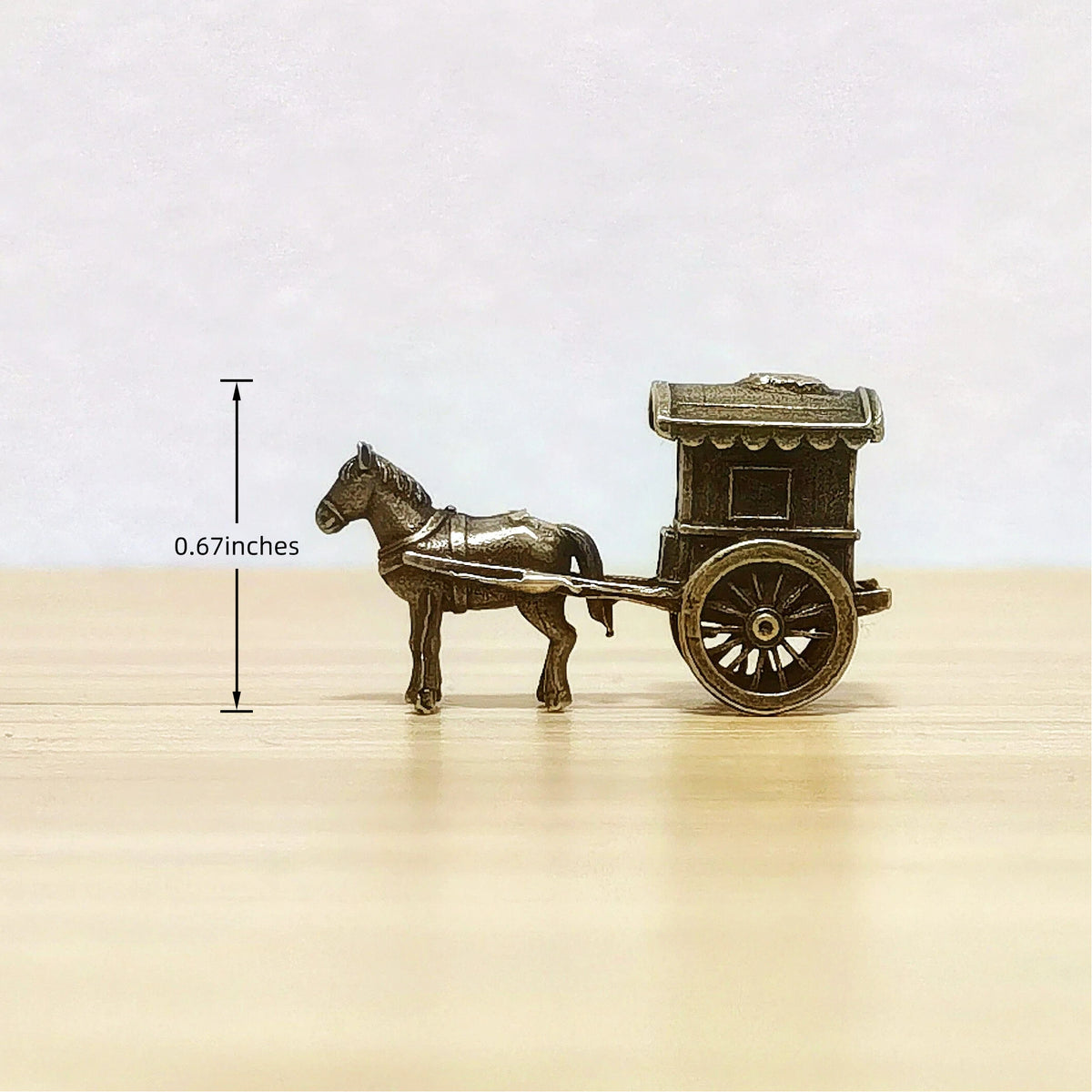 Carriage of Destiny – Antique Brass Horse Carriage Symbol of Life’s Journey, New Paths & Fortune