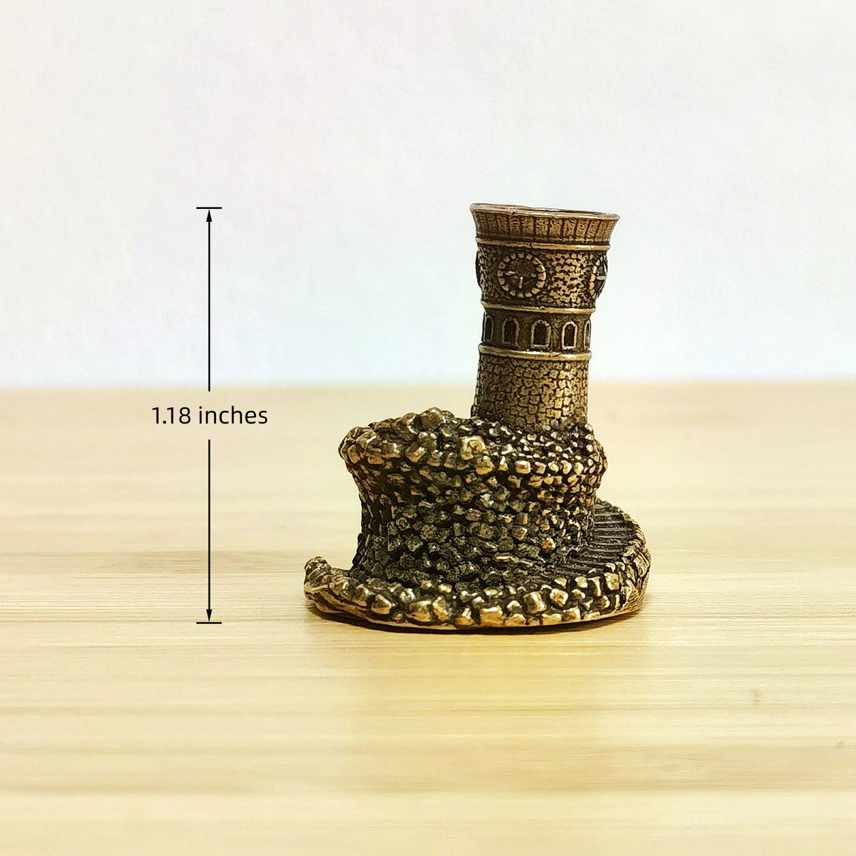 Beacon of the Hidden Path – Antique Brass Lighthouse Tower Symbol of Guidance, Protection & Inner Light