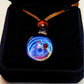 Astral Orbit Galaxy Glass Pendant Necklace – Mystical Celestial Planet Jewelry