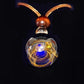 Celestial Alignment Galaxy Necklace, Cosmic Orbit Glass Pendant, Astral Planet Jewelry, Mystical Universe Necklace, Stargazer Gift