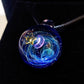 Mystic Celestial Amulet Necklace, Galaxy Glass Pendant, Moon Star Talisman, Cosmic Energy Jewelry, Astral Witchy Necklace