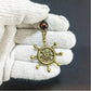 Helm of Destiny Brass Ship Wheel Necklace – Mystical Symbol of Guidance, Direction & Life’s Journey