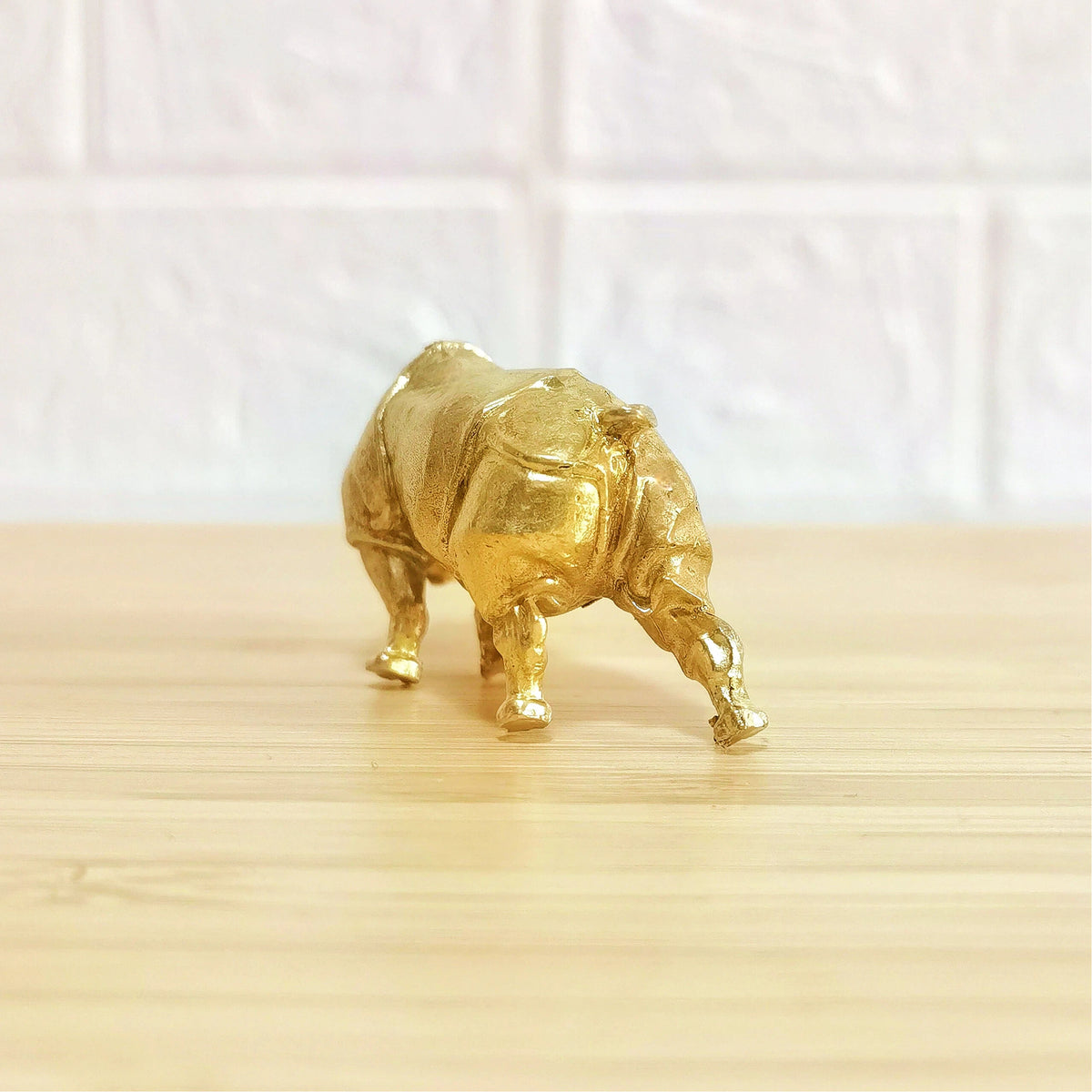 Mystic Brass Rhino – Symbol of Strength, Protection, Grounding & Resilience