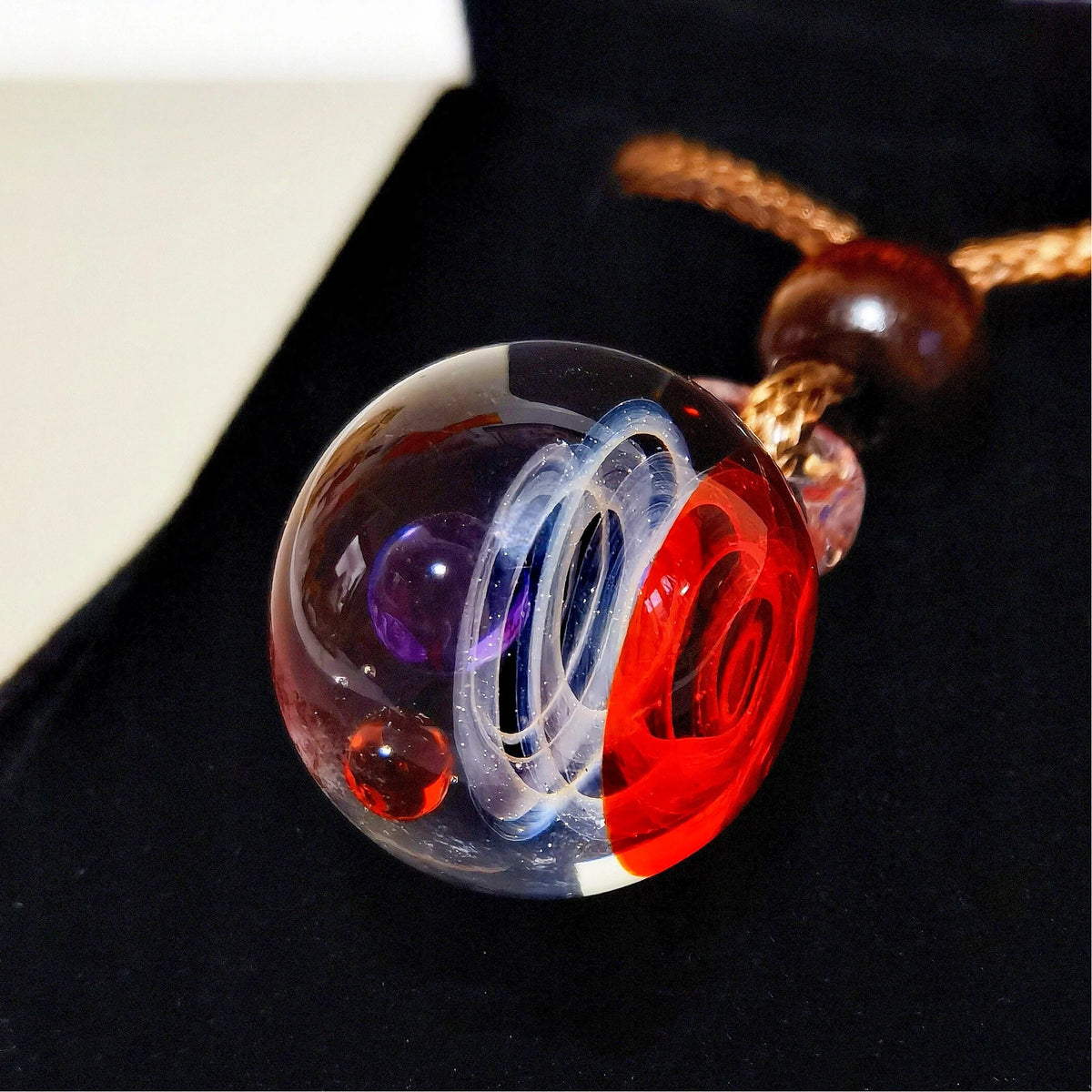 Cosmic Portal Galaxy Pendant Necklace – Astral Planets & Celestial Journey Talisman