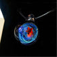 Celestial Oracle Galaxy Pendant Necklace – Mystical Moon, Stars & Planetary Orbit Talisman