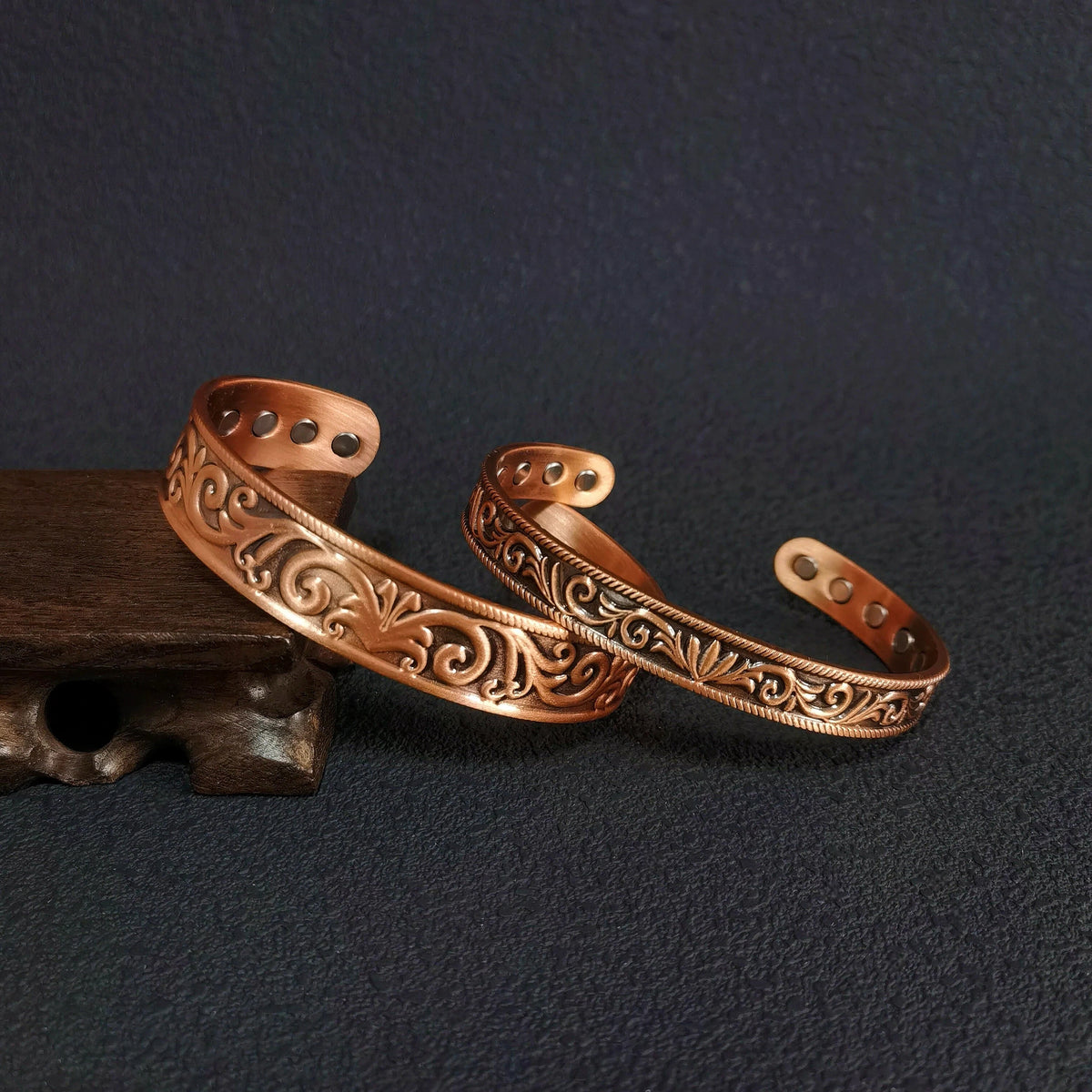 Mystic Copper Cuff Bracelet, Vintage Talisman Jewelry, Engraved Scrollwork Amulet, Boho Witchy Bracelet, Spiritual Gift