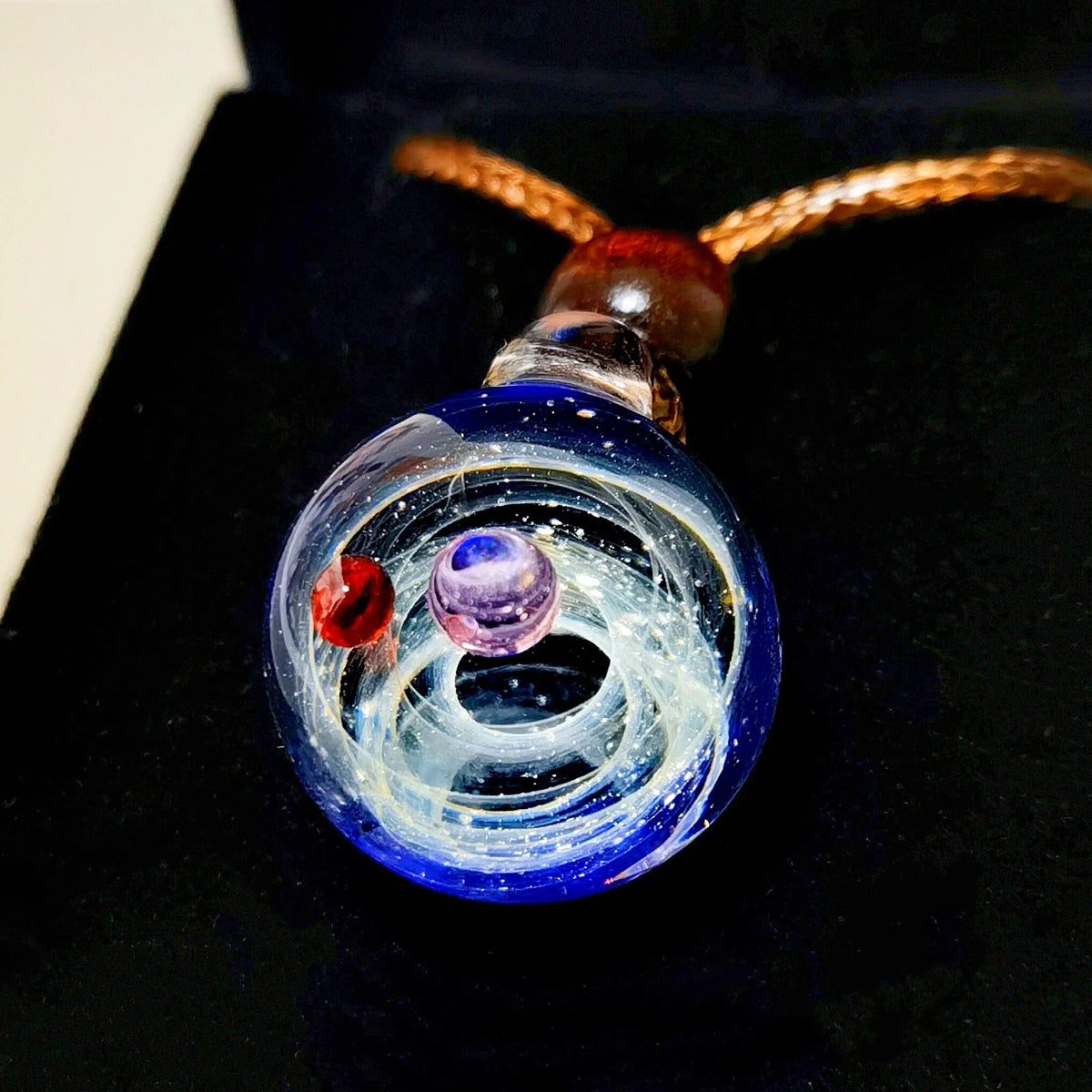 Astral Gateway Galaxy Necklace, Planet Glass Pendant, Celestial Amulet, Cosmic Witchy Jewelry, Mystical Talisman Gift
