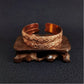 Sacred Bloom Copper Cuff Bracelet, Mystical Floral Talisman, Vintage Amulet Jewelry, Witchy Boho Bracelet, Spiritual Gift