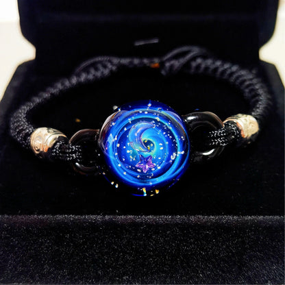 Lunar Prophecy – Celestial Galaxy Bracelet, Mystical Moon and Star Jewelry, Cosmic Talisman, Spiritual Gift
