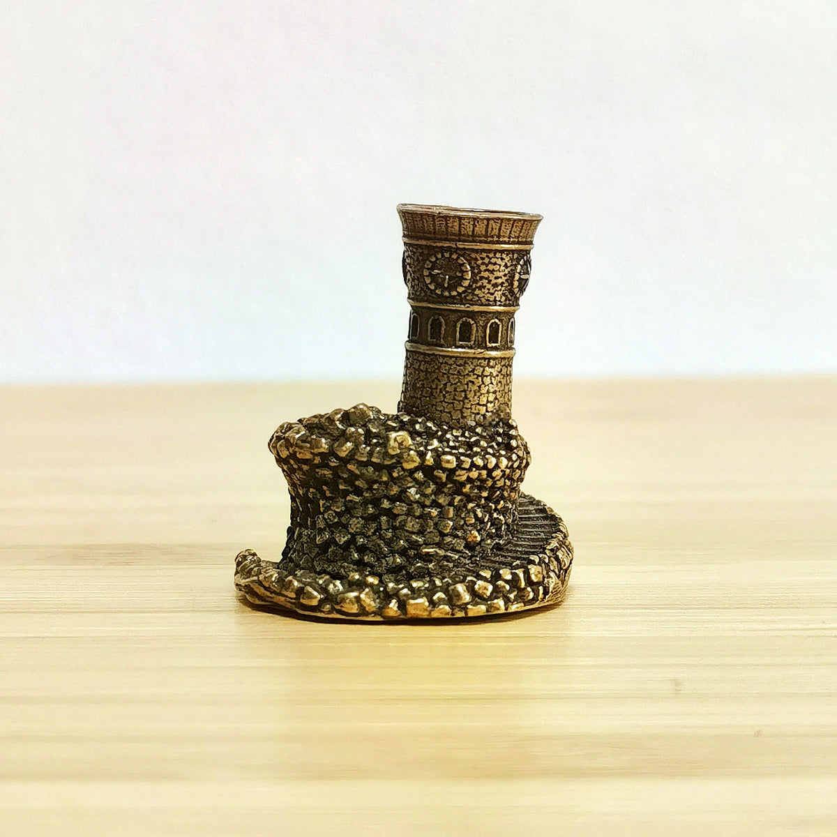 Beacon of the Hidden Path – Antique Brass Lighthouse Tower Symbol of Guidance, Protection & Inner Light