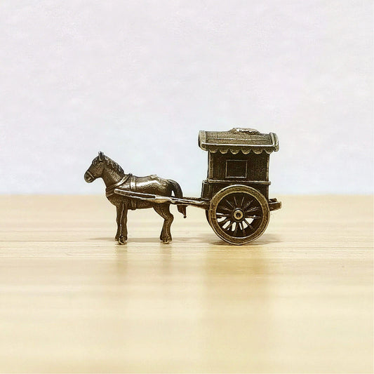 Carriage of Destiny – Antique Brass Horse Carriage Symbol of Life’s Journey, New Paths & Fortune