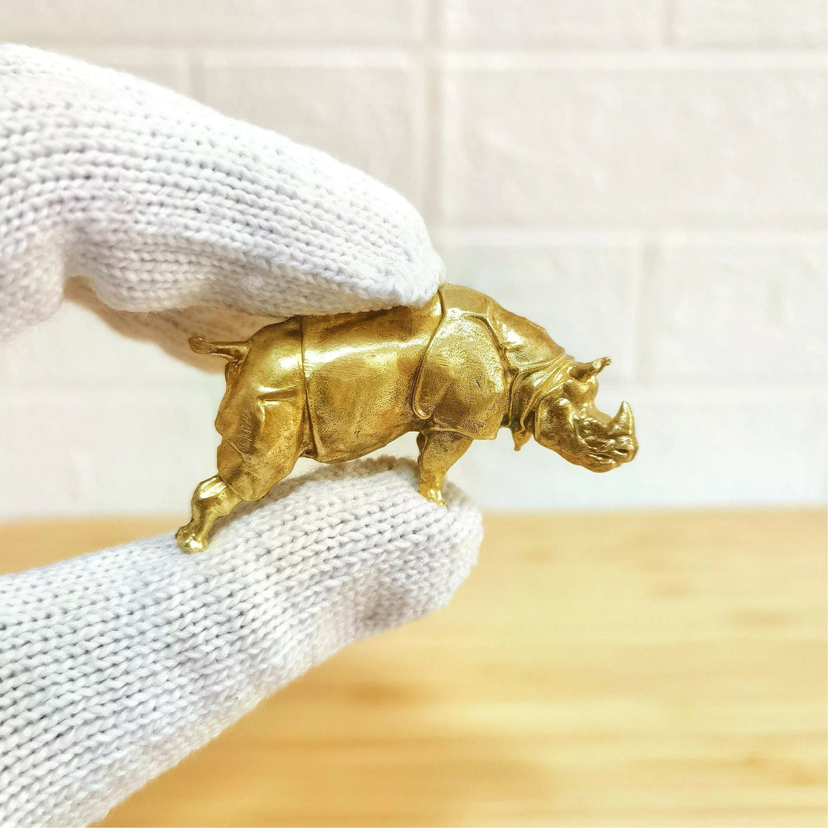 Mystic Brass Rhino – Symbol of Strength, Protection, Grounding & Resilience