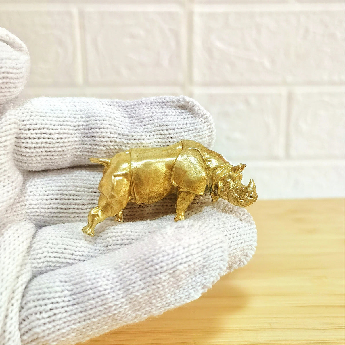 Mystic Brass Rhino – Symbol of Strength, Protection, Grounding & Resilience