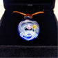 Astral Orbit Galaxy Glass Pendant Necklace – Mystical Celestial Planet Jewelry