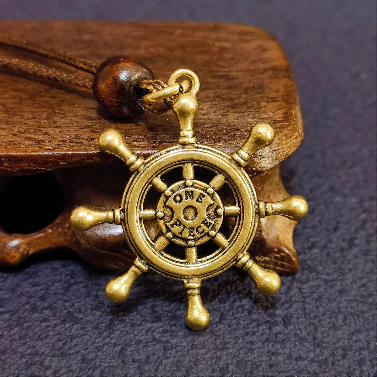 Helm of Destiny Brass Ship Wheel Necklace – Mystical Symbol of Guidance, Direction & Life’s Journey
