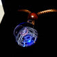 Moon Oracle Galaxy Necklace, Crescent Moon Glass Pendant, Celestial Jewelry, Mystical Lunar Necklace, Witchy Gift