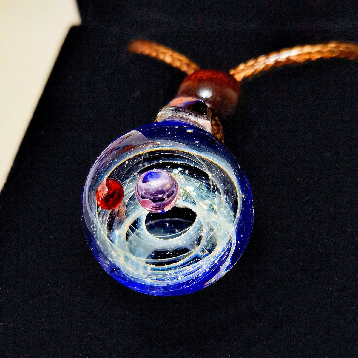 Astral Gateway Galaxy Necklace, Planet Glass Pendant, Celestial Amulet, Cosmic Witchy Jewelry, Mystical Talisman Gift