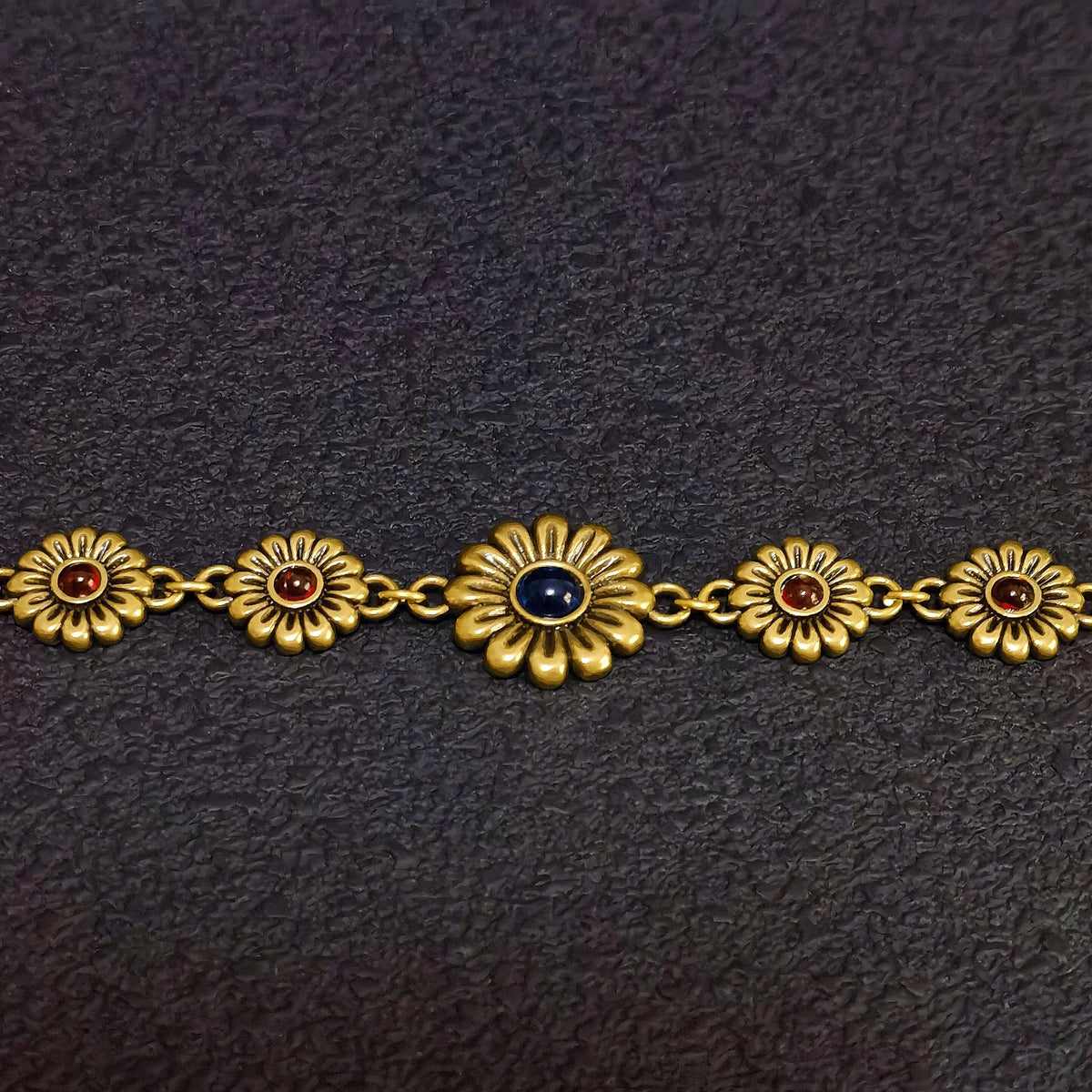 Sacred Sun Daisy Brass Bracelet – Mystical Floral Talisman of Joy, Renewal, Vitality & Positive Energy
