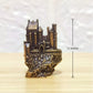 Castle of the Hidden Realm Brass Sculpture – Mystical Fortress of Ancient Magic, Secrets & Protection