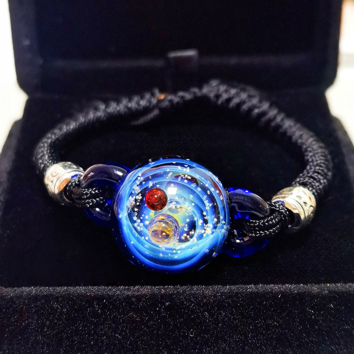 Moonlit Oracle – Celestial Galaxy Bracelet, Mystical Moon and Star Jewelry, Cosmic Talisman, Spiritual Gift