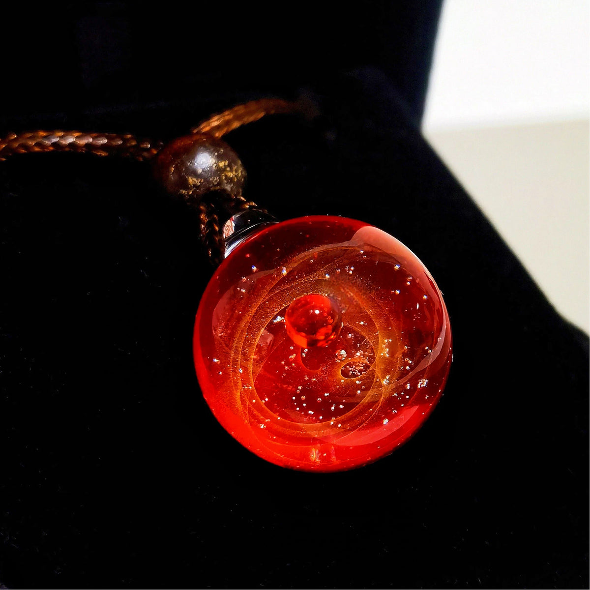 Mystic Celestial Amulet Necklace, Galaxy Glass Pendant, Moon Star Talisman, Cosmic Energy Jewelry, Astral Witchy Necklace