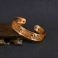 Mystic Copper Cuff Bracelet, Vintage Talisman Jewelry, Engraved Scrollwork Amulet, Boho Witchy Bracelet, Spiritual Gift