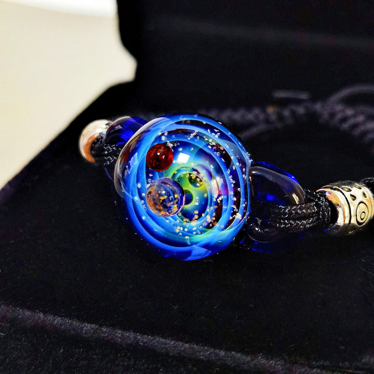 Moonlit Oracle – Celestial Galaxy Bracelet, Mystical Moon and Star Jewelry, Cosmic Talisman, Spiritual Gift