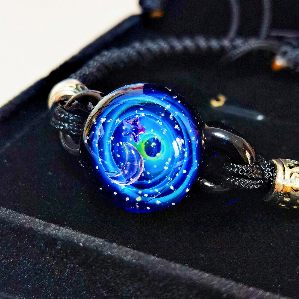Lunar Prophecy – Celestial Galaxy Bracelet, Mystical Moon and Star Jewelry, Cosmic Talisman, Spiritual Gift