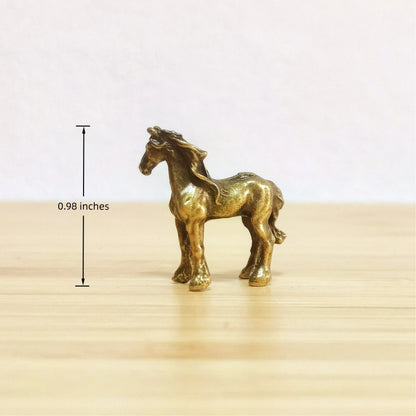 Wanderer's Path Brass Horse Talisman Set – Symbols of Freedom, Mystical Spirit Journey Figurines