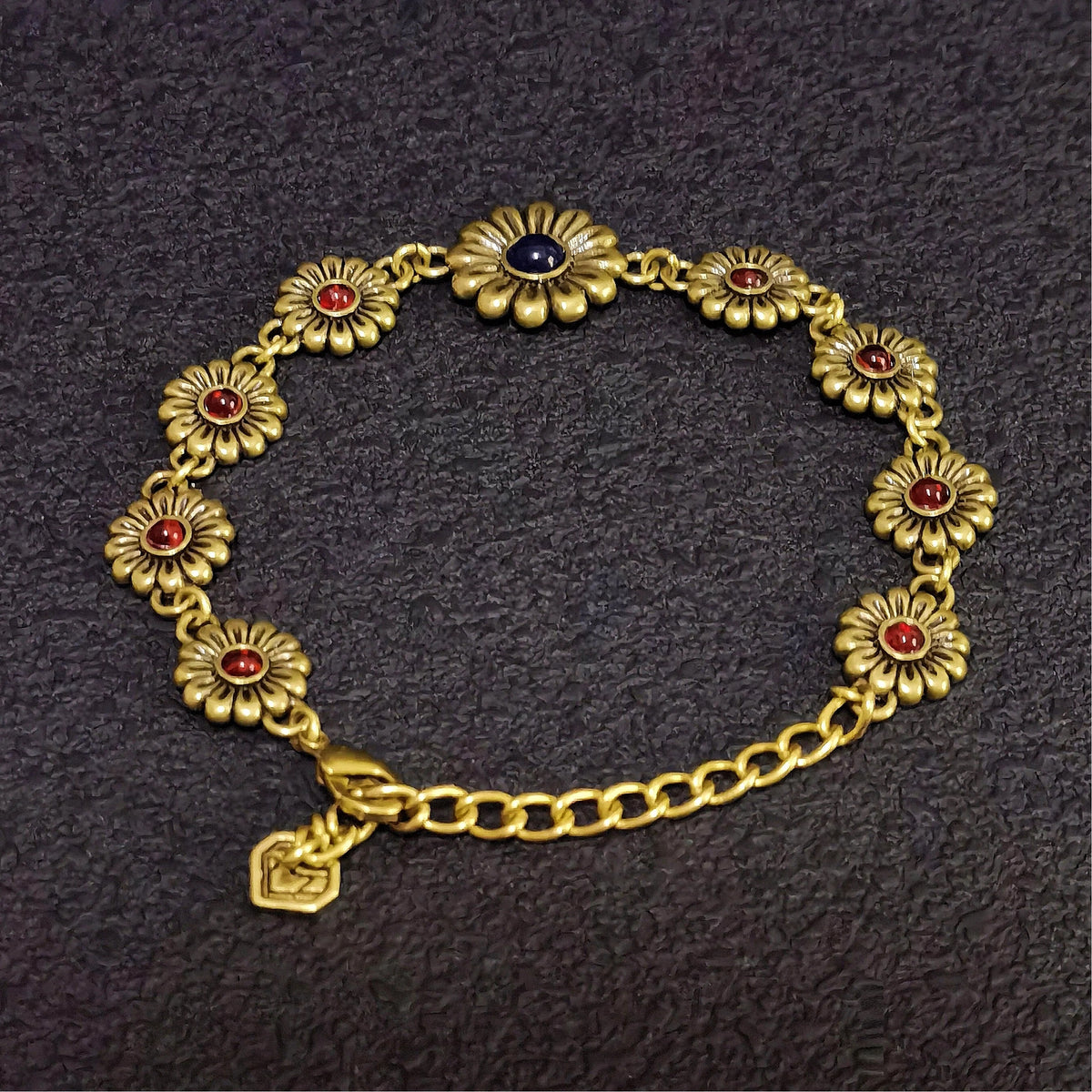 Sacred Sun Daisy Brass Bracelet – Mystical Floral Talisman of Joy, Renewal, Vitality & Positive Energy