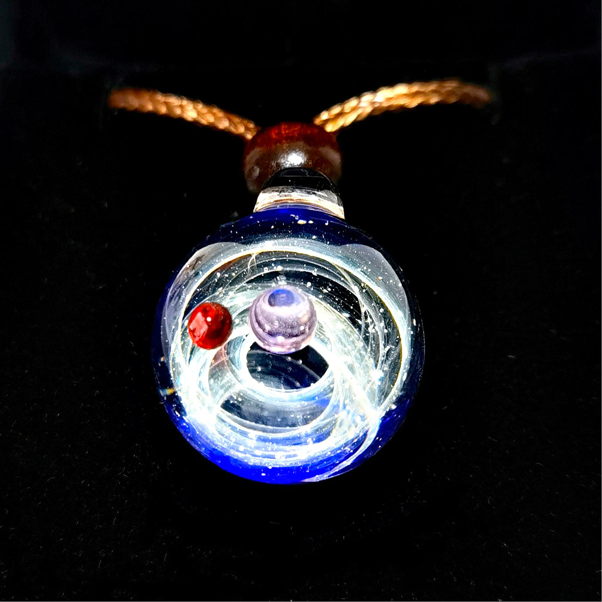 Astral Gateway Galaxy Necklace, Planet Glass Pendant, Celestial Amulet, Cosmic Witchy Jewelry, Mystical Talisman Gift
