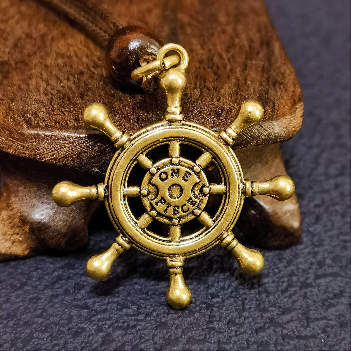 Helm of Destiny Brass Ship Wheel Necklace – Mystical Symbol of Guidance, Direction & Life’s Journey