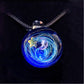 Mystic Galaxy Necklace, Celestial Glass Pendant, Moon Star Jewelry, Cosmic Amulet, Witchy Necklace, Astrology Gift
