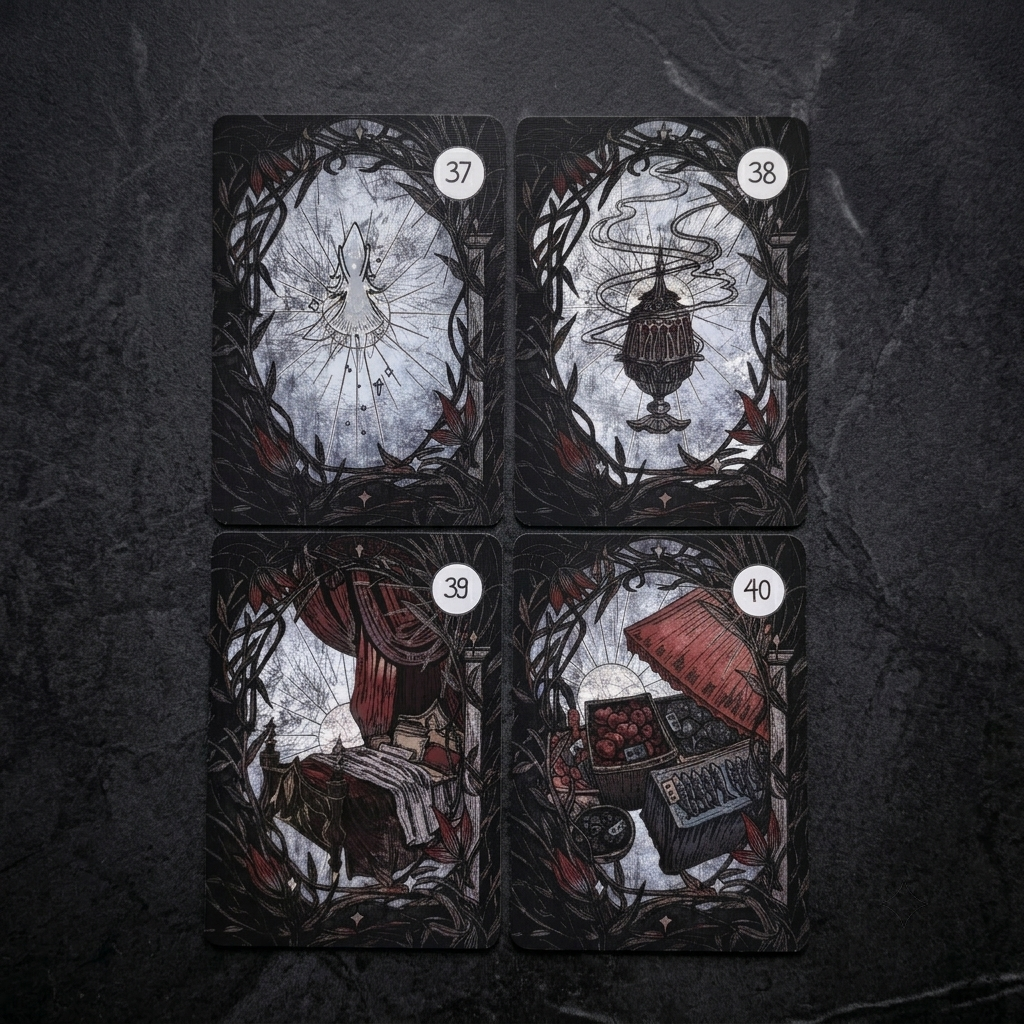 Elegy of Black Lichen Lenormand Deck