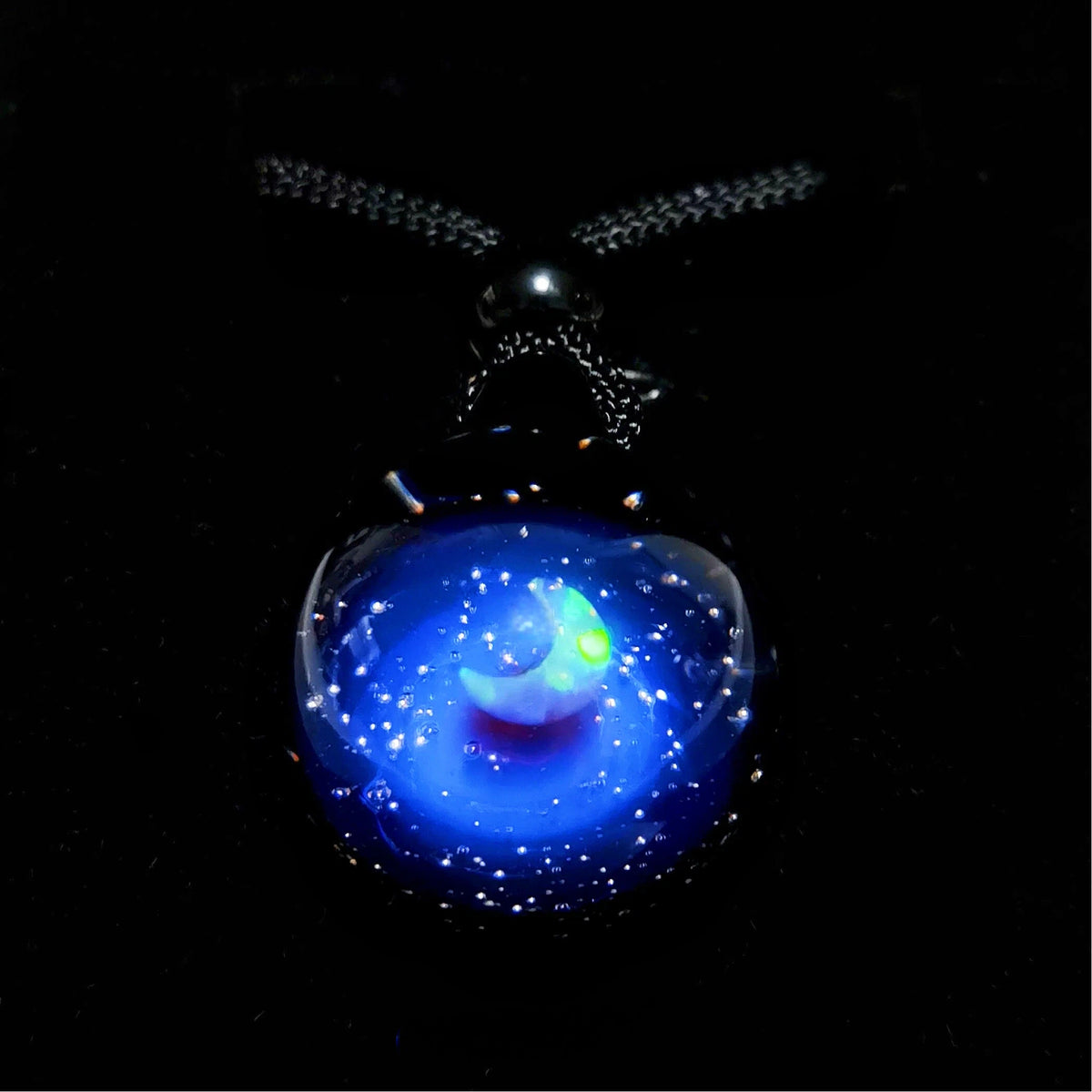 Cosmic Talisman Necklace – Celestial Galaxy Orb Pendant, Mystical Planet Amulet, Witchy Celestial Jewelry