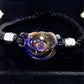 Celestial Orbit Bracelet, Mystical Galaxy Glass Jewelry, Moon and Planet Talisman, Cosmic Amulet, Witchy Celestial Gift