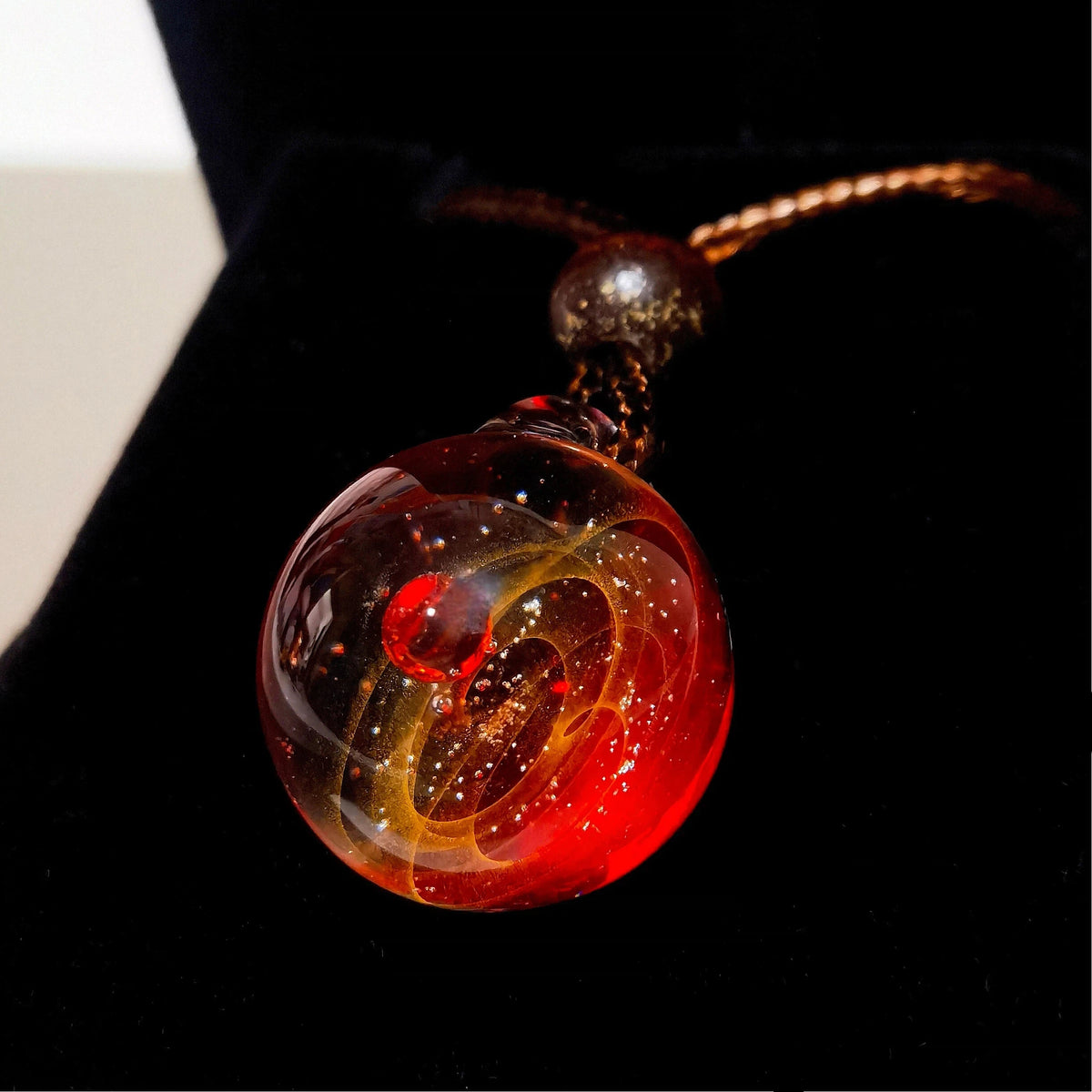 Mystic Celestial Amulet Necklace, Galaxy Glass Pendant, Moon Star Talisman, Cosmic Energy Jewelry, Astral Witchy Necklace