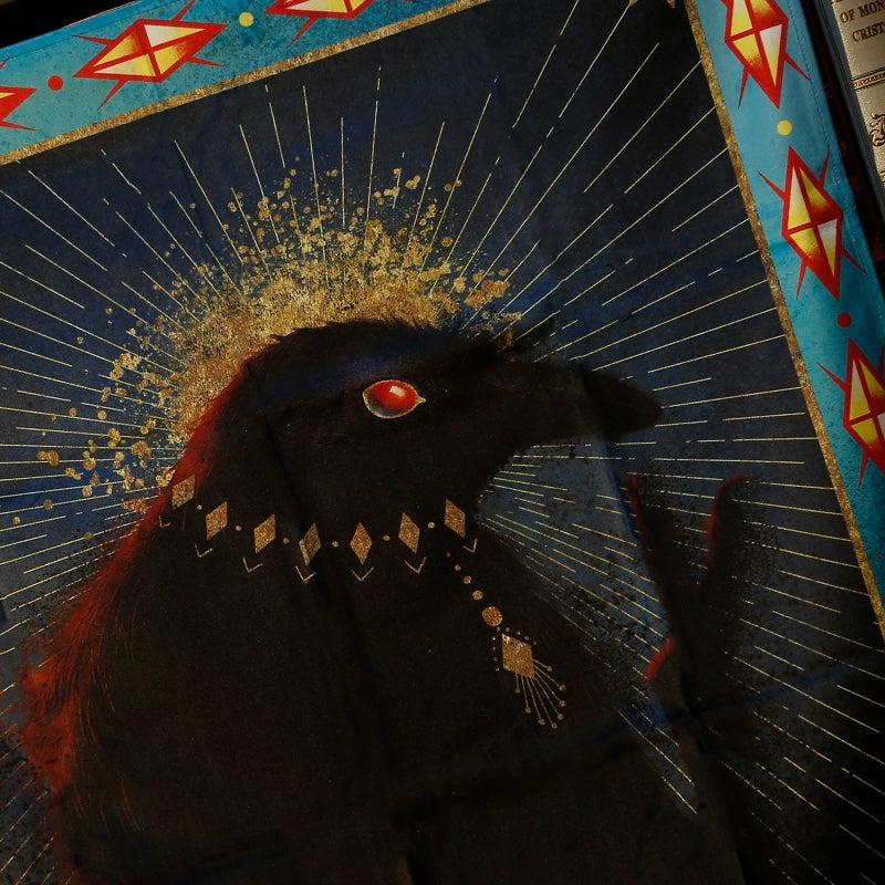 Shadow Night Raven Reading Cloth (Blue)