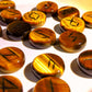 Witch Cat Tiger’s Eye Rune Set