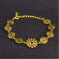 Sacred Sun Daisy Brass Bracelet – Mystical Floral Talisman of Joy, Renewal, Vitality & Positive Energy
