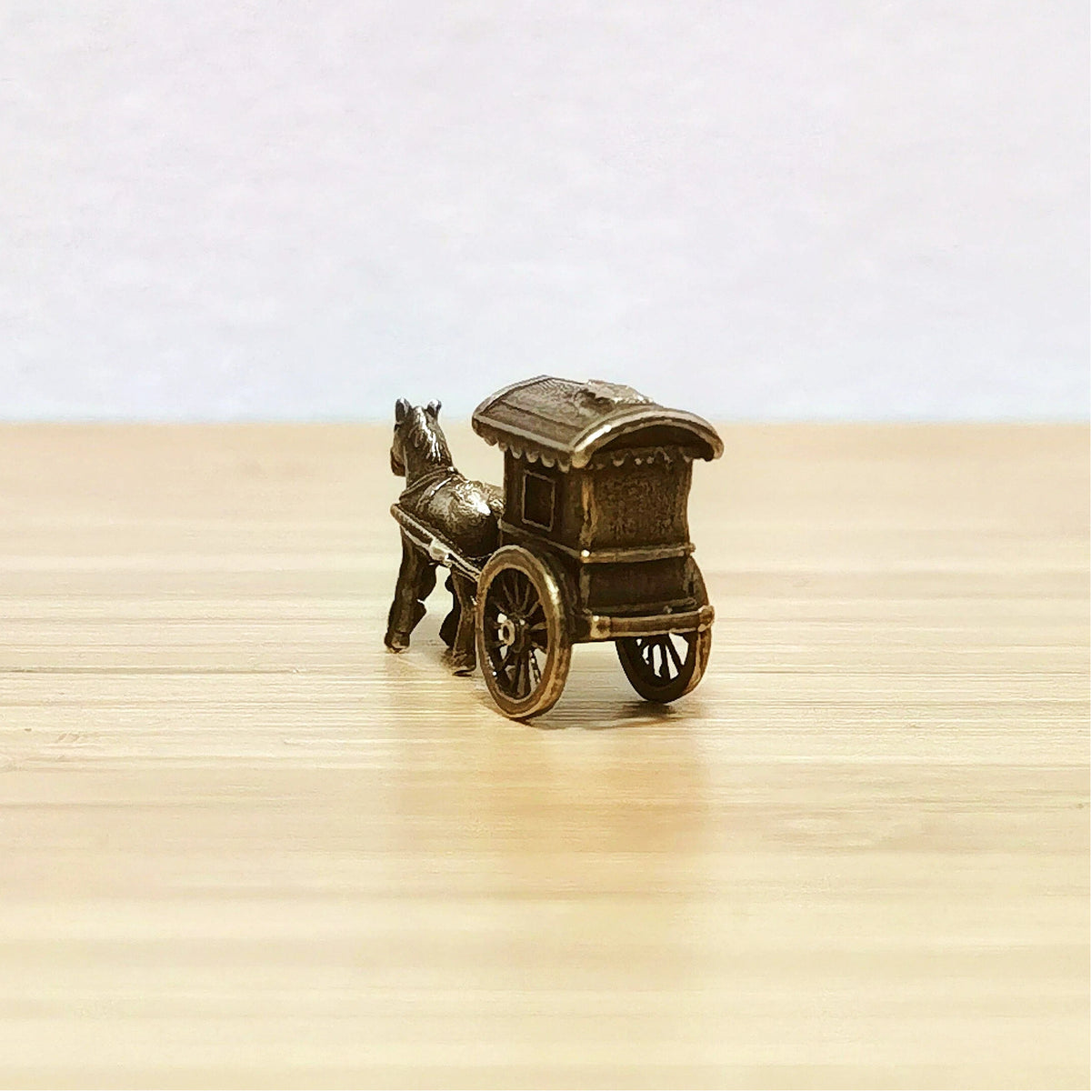 Carriage of Destiny – Antique Brass Horse Carriage Symbol of Life’s Journey, New Paths & Fortune