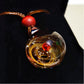 Mystic Celestial Amulet Necklace, Galaxy Glass Pendant, Moon Star Talisman, Cosmic Energy Jewelry, Astral Witchy Necklace