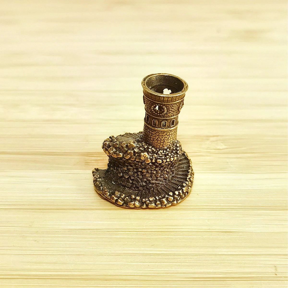 Beacon of the Hidden Path – Antique Brass Lighthouse Tower Symbol of Guidance, Protection & Inner Light