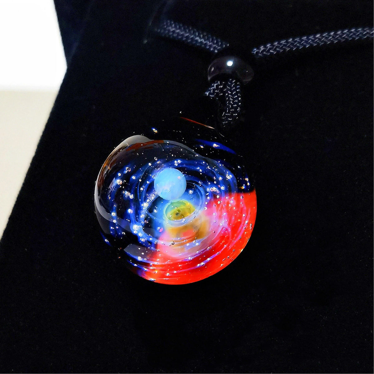 Celestial Vortex Talisman Necklace – Mystical Galaxy Orb Pendant, Cosmic Energy Amulet, Astral Jewelry