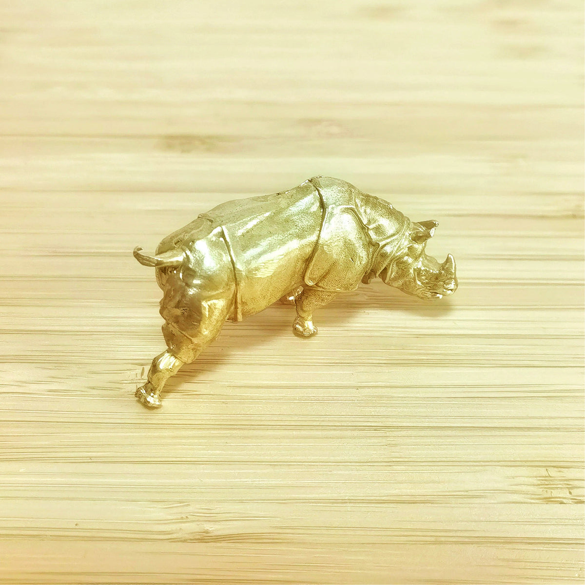 Mystic Brass Rhino – Symbol of Strength, Protection, Grounding & Resilience