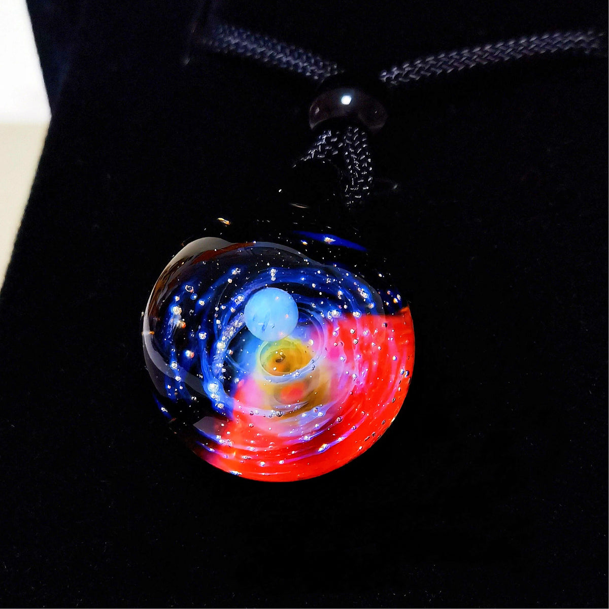Celestial Vortex Talisman Necklace – Mystical Galaxy Orb Pendant, Cosmic Energy Amulet, Astral Jewelry
