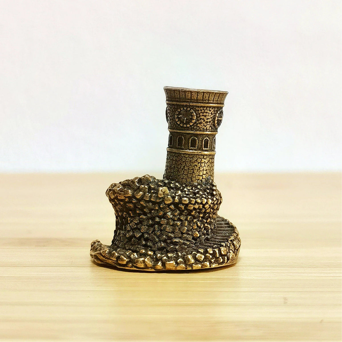 Beacon of the Hidden Path – Antique Brass Lighthouse Tower Symbol of Guidance, Protection & Inner Light