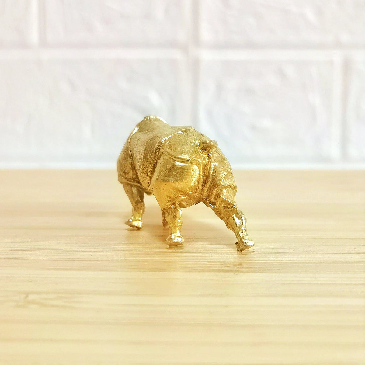 Mystic Brass Rhino – Symbol of Strength, Protection, Grounding & Resilience