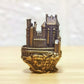 Castle of the Hidden Realm Brass Sculpture – Mystical Fortress of Ancient Magic, Secrets & Protection